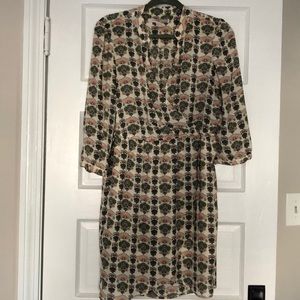 Faux floral wrap dress - size M
